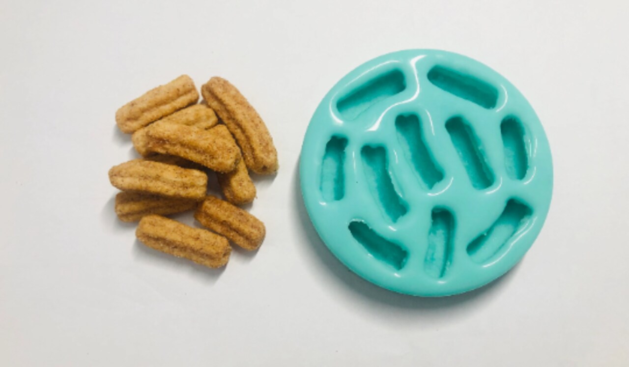 10pc Churros Type Cereal Silicone Mold| Dessert Shape Silicone Mold| Soap| Candle | Mold for Wax| Mold for Resin